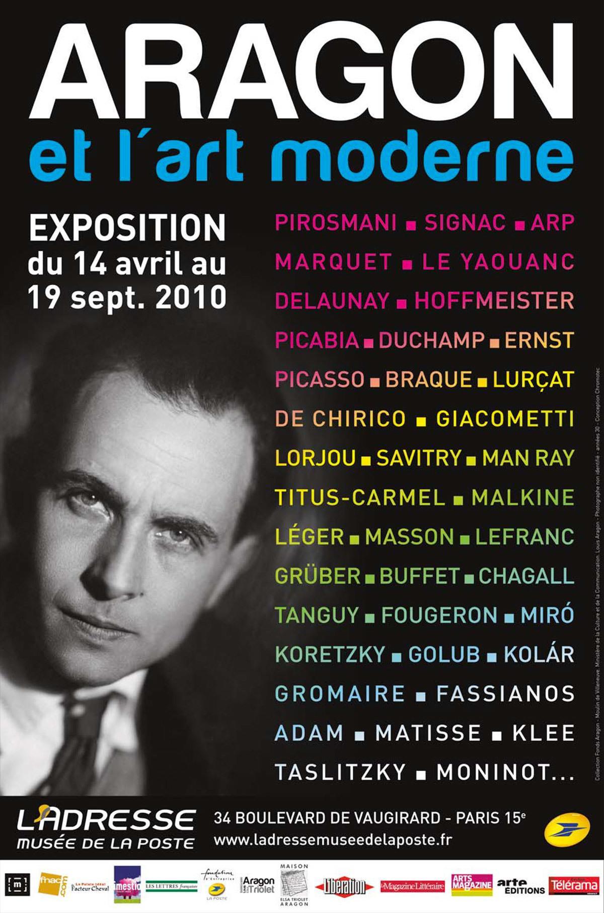 Poster for the exhibition Aragon et l’art moderne, 2010