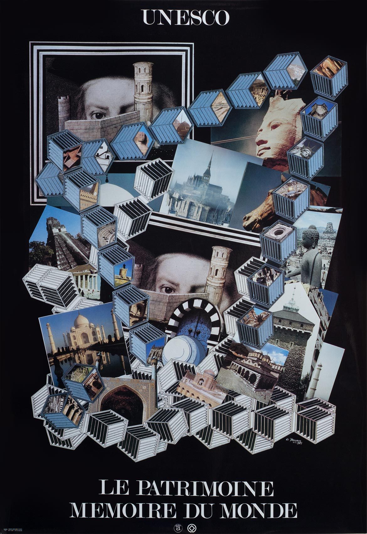 Plakat Mémoires des rues, mémoire du monde, UNESCO, 1985