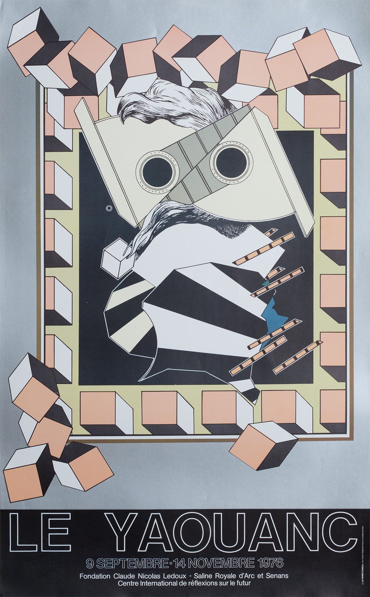 Poster for the exhibition at the Royal Saltworks of Arc-et-Senans, 1976