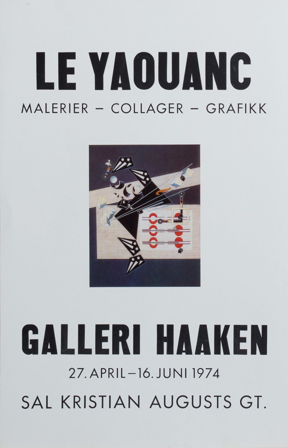 Poster for the Le Yaouanc exhibition in Oslo, 1974