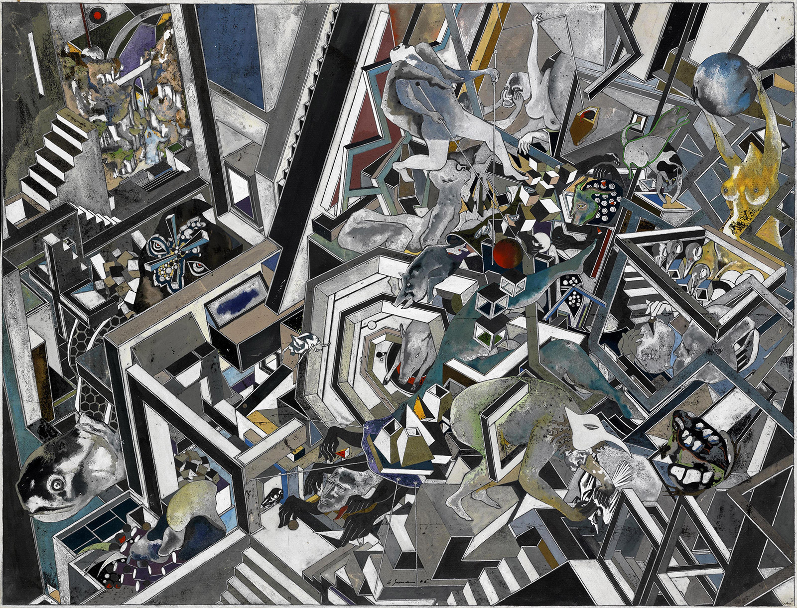 Ohne Titel, Gouache auf Papier, 1966