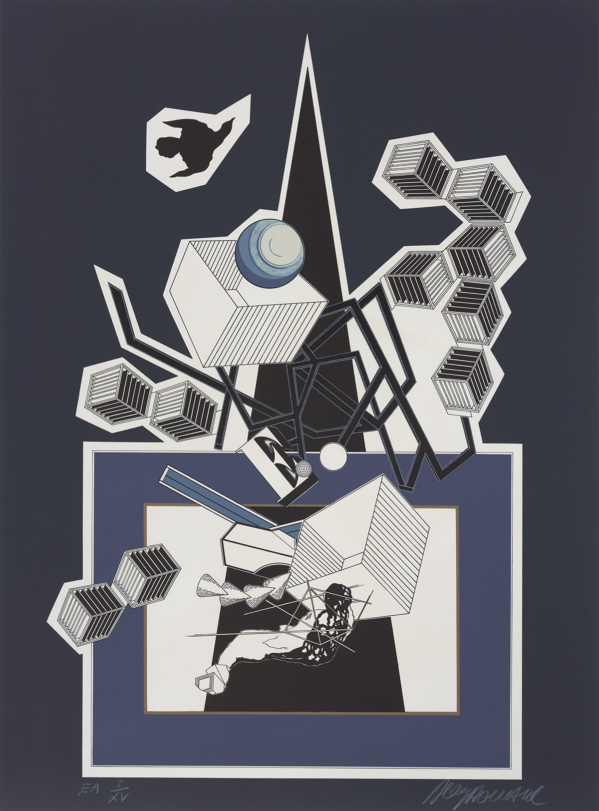 La neuvième maison, Lithografie, 1977