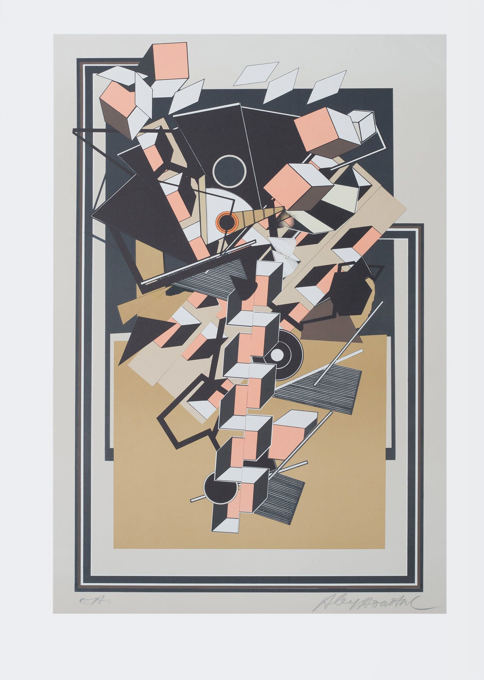 Le moulin de Villeneuve, lithograph, 1994