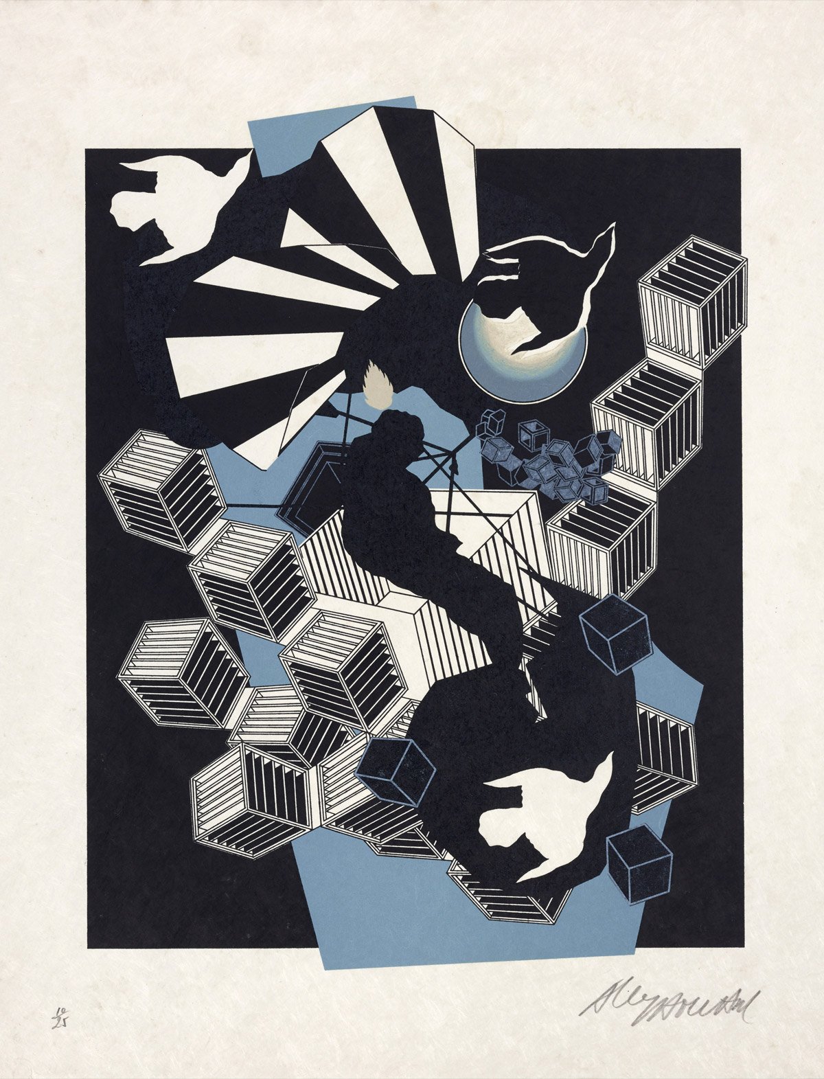 Ohne Titel, Lithografie aus Magnificat, 1977