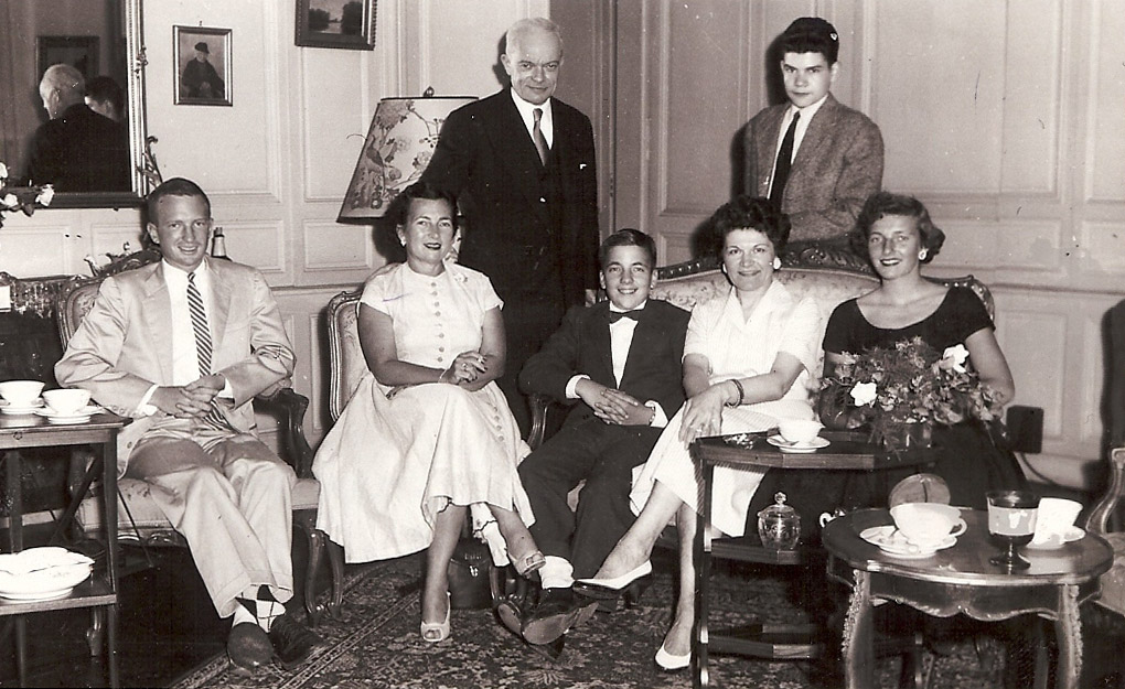 Die Familien Moore und Le Yaouanc 1956 in Rouen