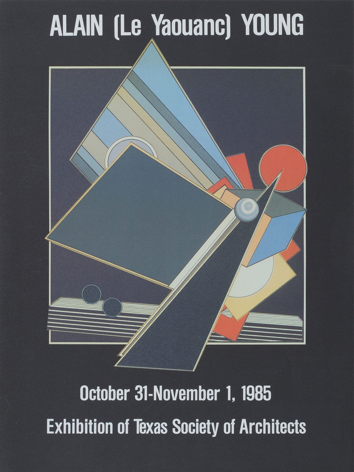 Exposition à la Texas Society of Architects, à Dallas, les 31 octobre et 1er novembre 1985. Archives Le Yaouanc. Photo : Luc Delaborde