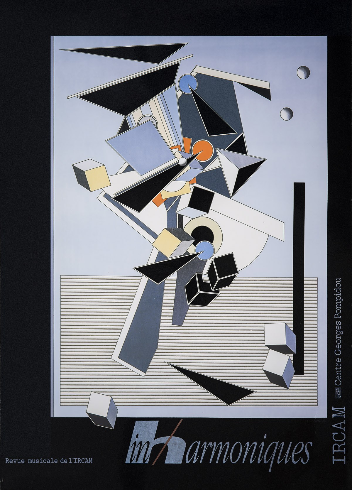 Affiche pour Inharmoniques n°7, IRCAM, 1991. Archives Le Yaouanc. Photo : Allen Le Yaouanc