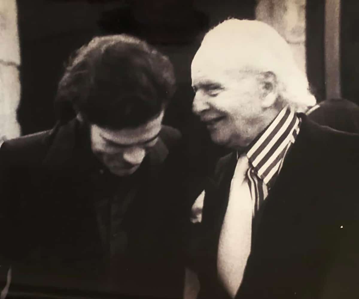 Avec Louis Aragon en 1974. Photo : Claude Gaspari