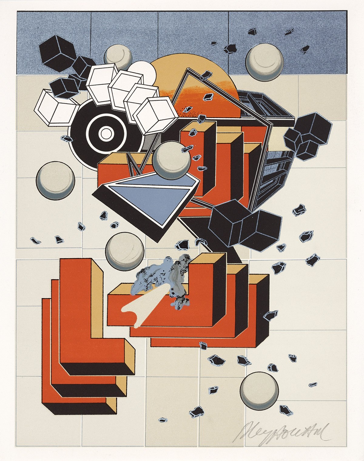 Sans-titre, lithographie tirée de Ouvrages, 1978. Photo : Allen Le Yaouanc