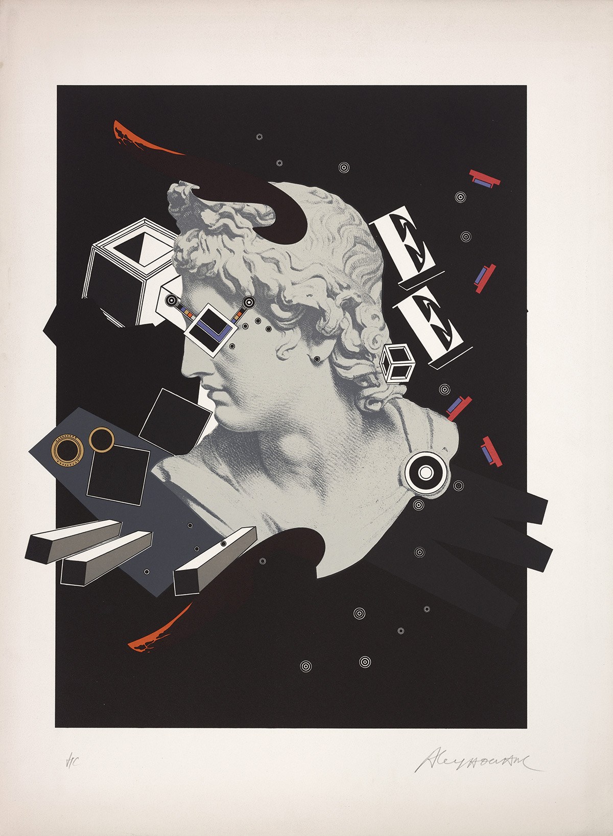 Lithographie sans-titre, galerie Cour Saint-Pierre éditeur, Genève, 1973 Lithographie sans-titre, galerie Cour Saint-Pierre éditeur, Genève, 1973